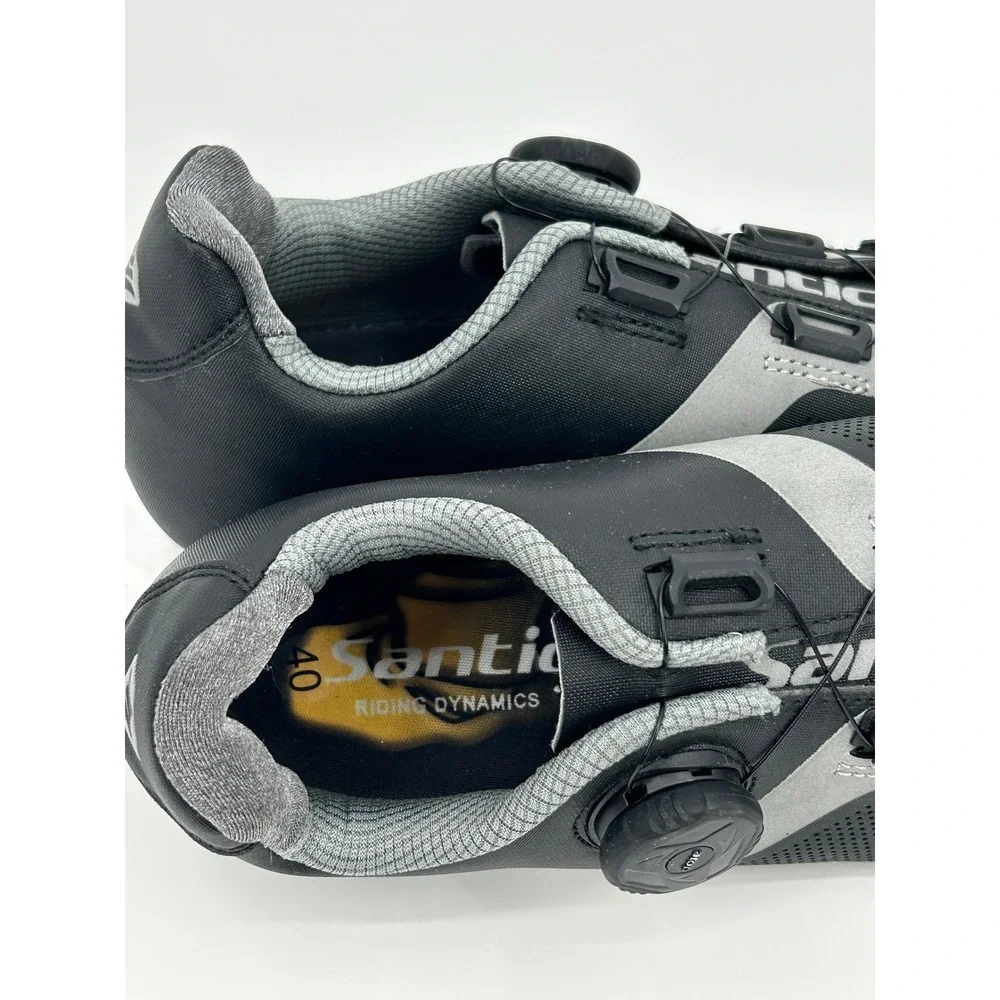 Santic Apollo Cycling Shoes EU40 US Women Sz 8 Black BOA Clip In Road Bike Spin